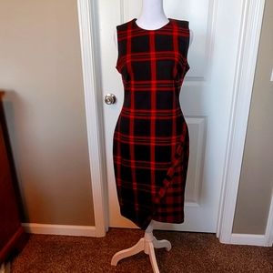 Tommy Hilfiger, Size 4, Black and Red Plaid Dress